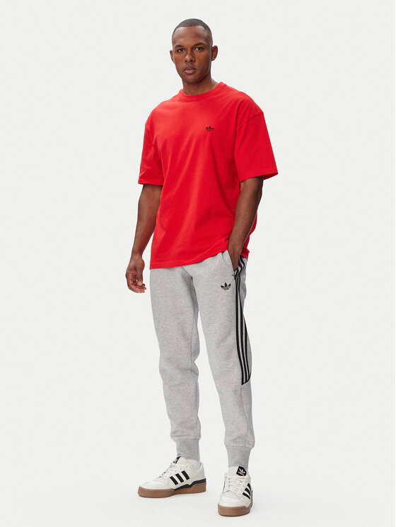 adidas adidas Majica Trefoil Essentials HZ1003 Rdeča Loose Fit