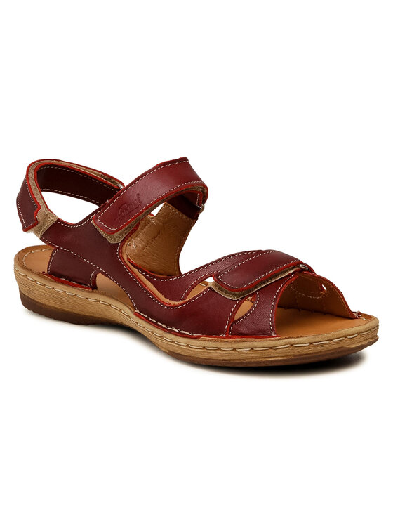 Łukbut Sandali Łukbut 637-008 Bordo rdeča