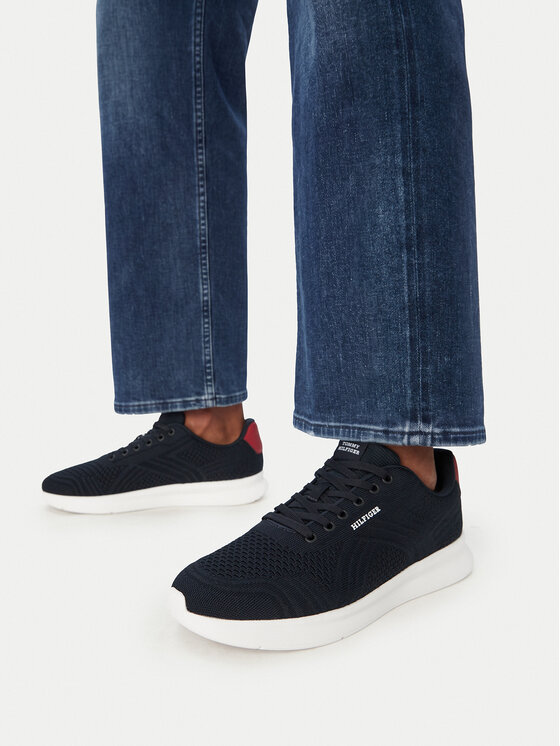 Tommy Hilfiger Sneakersy Tommy Hilfiger Lightweight Runner Mix FM0FM05755 Granatowy