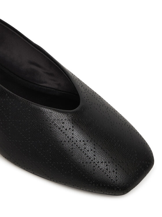 Calvin Klein Ballerine Calvin Klein Square Ballerina Aop Lth HW0HW02936 Nero