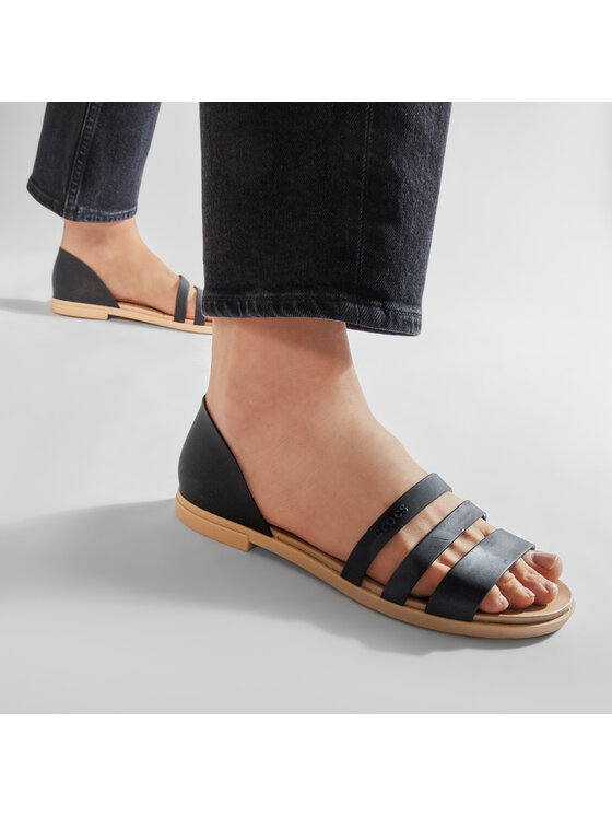 Crocs Sandales Crocs Tulum Open Flat W 206109 Melns