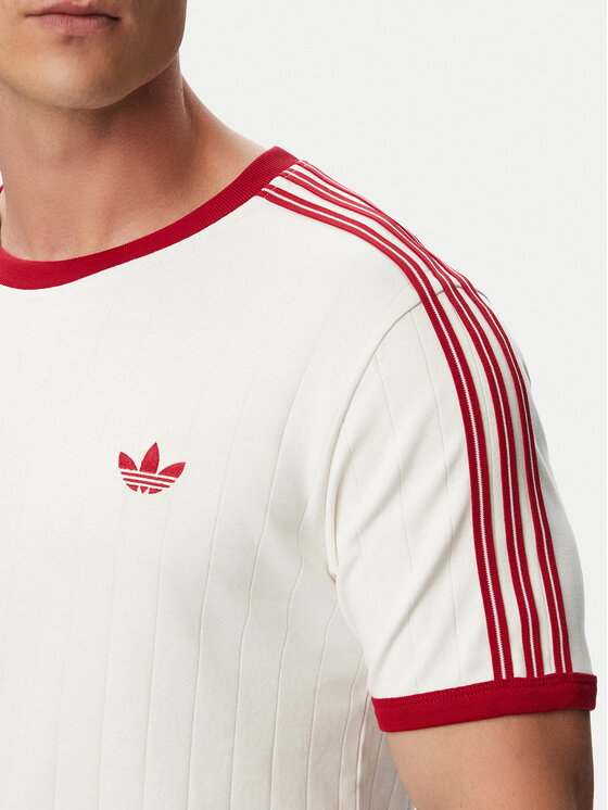 adidas adidas Футболка Drop Needle 3 Stripes Tee KS7449 Білий Regular Fit