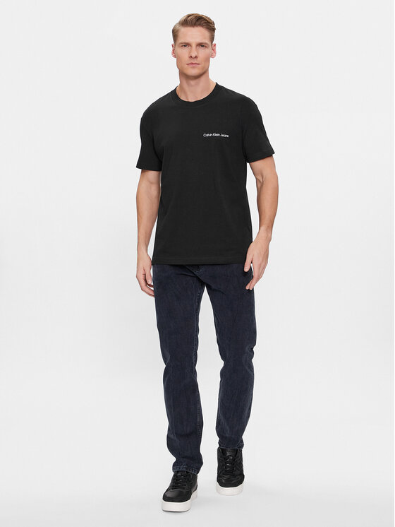 Calvin Klein Jeans Calvin Klein Jeans Majica Institutional J30J324671 Črna Regular Fit