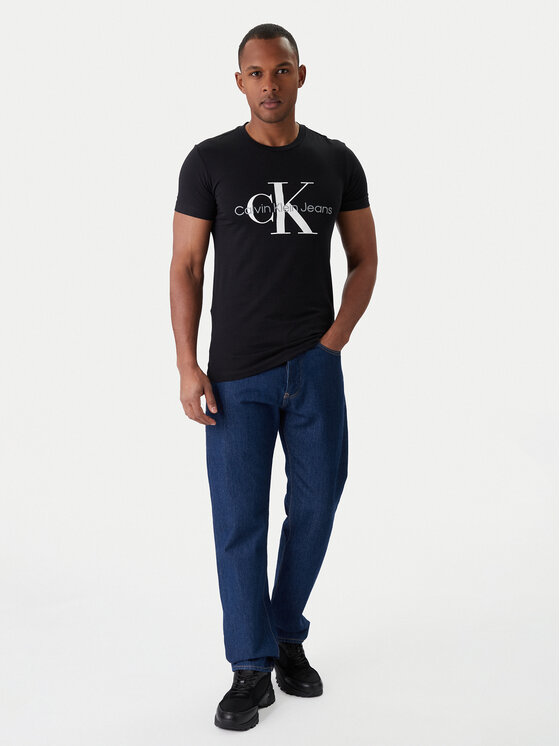 Calvin Klein Jeans Calvin Klein Jeans Marškinėliai J30J320935 Juoda Slim Fit