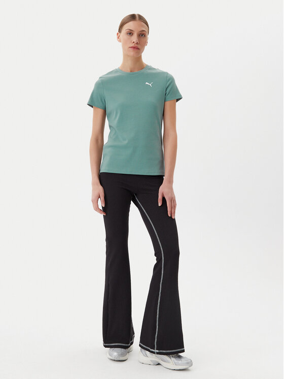 Puma Puma Футболка Ess Elevated 685021 Зелений Slim Fit