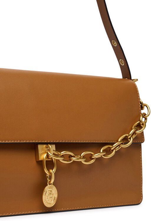Tommy Hilfiger Borsetta Tommy Hilfiger Crest Leather Conv Shoulder Bag AW0AW19015 Marrone