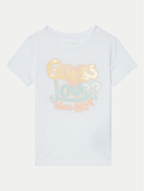Guess Guess Футболка K5RI06 K6YW4 Білий Regular Fit