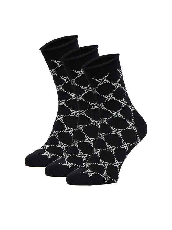 Nine West Довгі шкарпетки Nine West CEO_BR_NW_Silver_01_Z_AW25 (3 PACK) Чорний