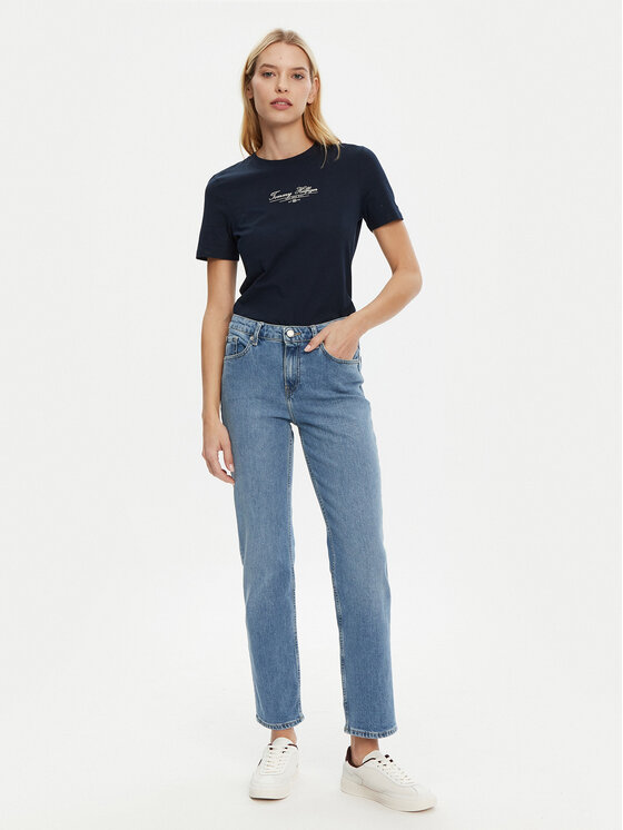 Tommy Hilfiger Tommy Hilfiger T-shirt WW0WW45428 Blu scuro Regular Fit