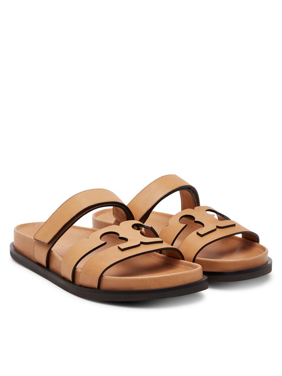 Tory Burch Шльопанці Tory Burch Ines Sport 168791 Коричневий