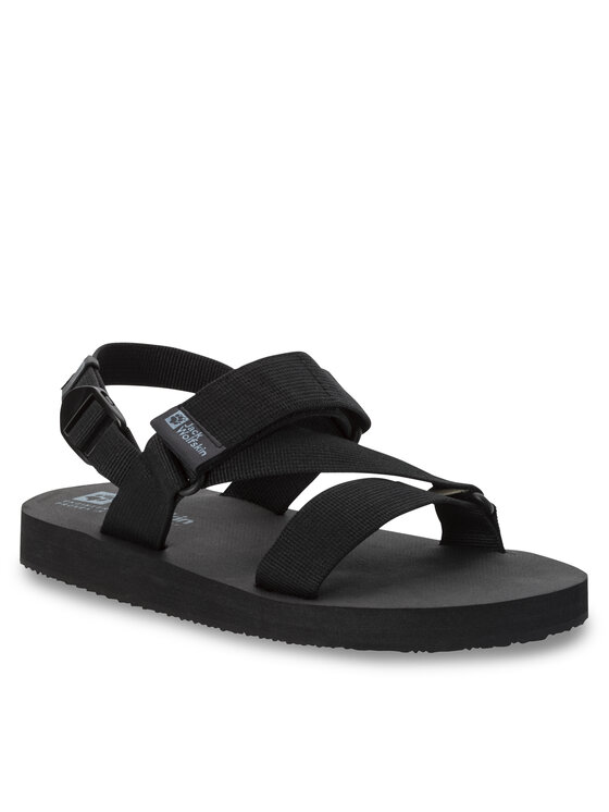 Jack Wolfskin Sandali Jack Wolfskin Urban Entdeckung Belt Sandal 4056711 Črna