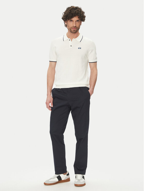 La Martina La Martina Поло Austin MAS001 YC041 Білий Regular Fit