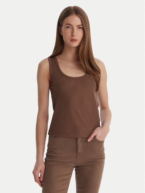 Marella Marella Top Orata 2613941015 Marrón Slim Fit