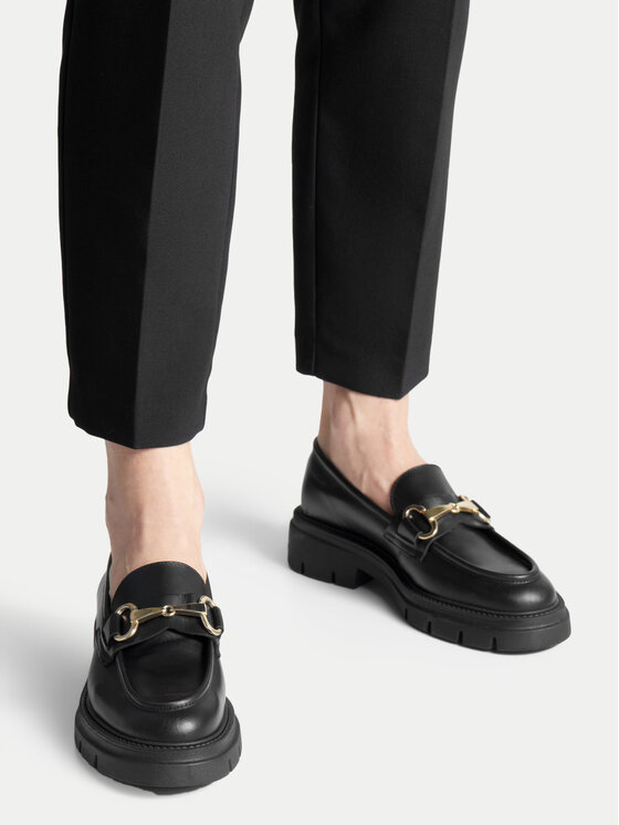 GINO ROSSI Loafersy Gino Rossi GRACE-I23-26370PE Černá
