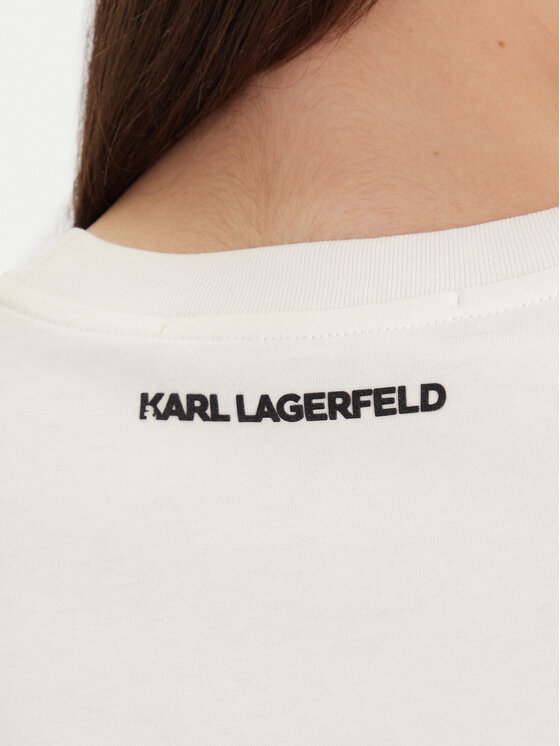 KARL LAGERFELD KARL LAGERFELD Camiseta A1W17129 Écru Regular Fit