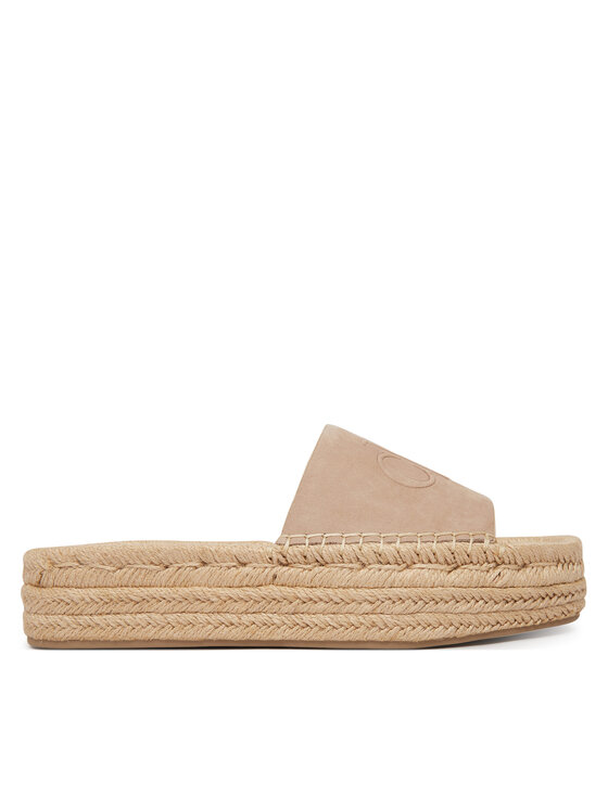 Calvin Klein Espadrillas Calvin Klein Flatf Espa Mule Nub Mg HW0HW02890 Beige