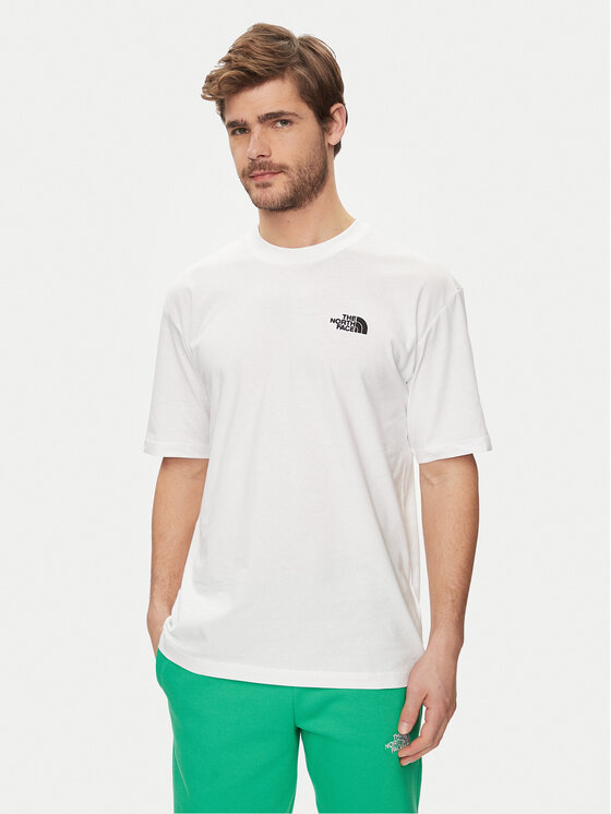 The North Face The North Face Marškinėliai Simple Dome NF0A87NR Balta Oversize