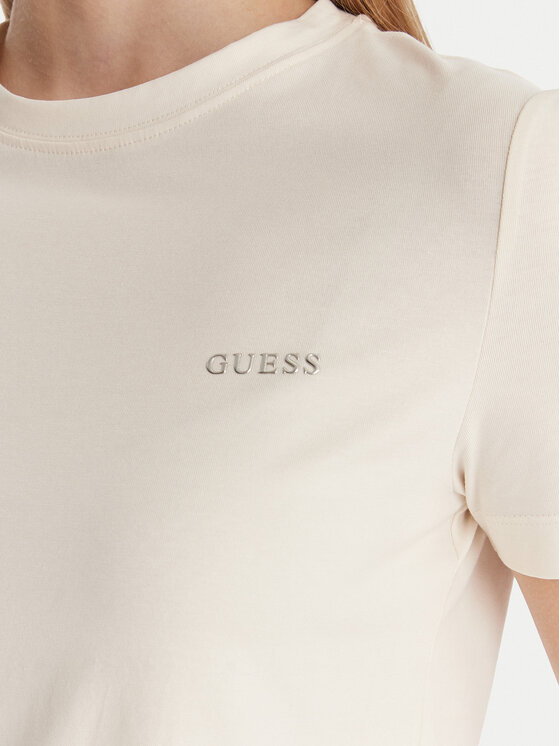 Guess Guess Camiseta V6RI07 J1314 Écru Regular Fit