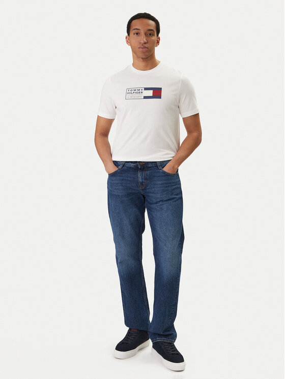 Tommy Hilfiger Tommy Hilfiger Camiseta Brand Love Box MW0MW42366 Blanco Regular Fit