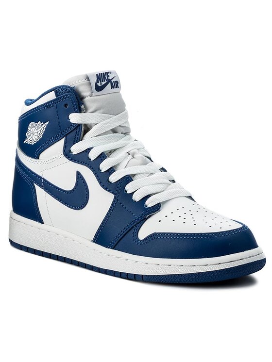 Nike Čevlji Nike Air Jordan 1 Retro High Og Bg 575441 127 White/Stormblue