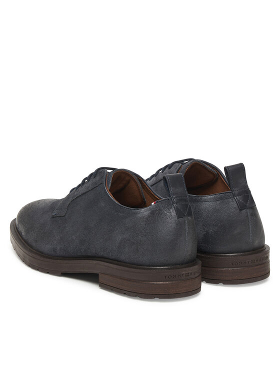 Tommy Hilfiger Zapatos hasta el tobillo Tommy Hilfiger Cleated Derby FM0FM05770 Azul marino