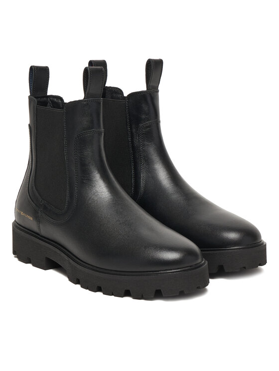 Tommy Hilfiger Botines Chelsea Tommy Hilfiger Lthr Low Chelsea FW0FW08775 Negro