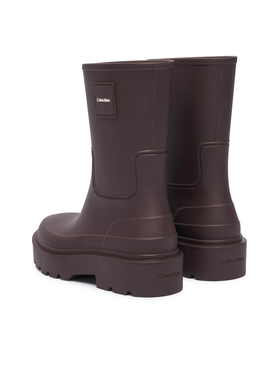 Calvin Klein Gumijas zābaki Calvin Klein Rainboot Rubber HW0HW03179 Tumši brūna