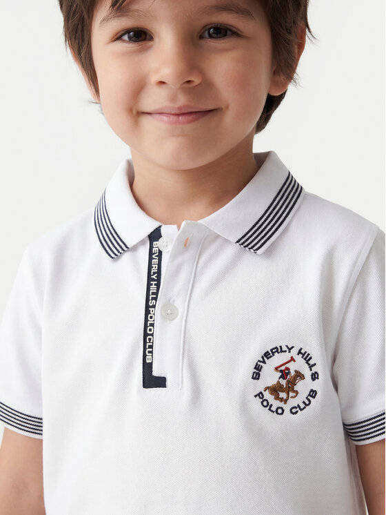 Beverly Hills Polo Club Beverly Hills Polo Club Поло P-SS26B-P424108 Білий Regular Fit
