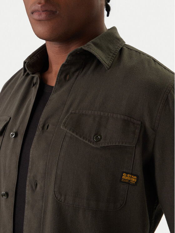 G-STAR G-Star Raw Πουκάμισο Marine D24963-D454 Γκρι Slim Fit
