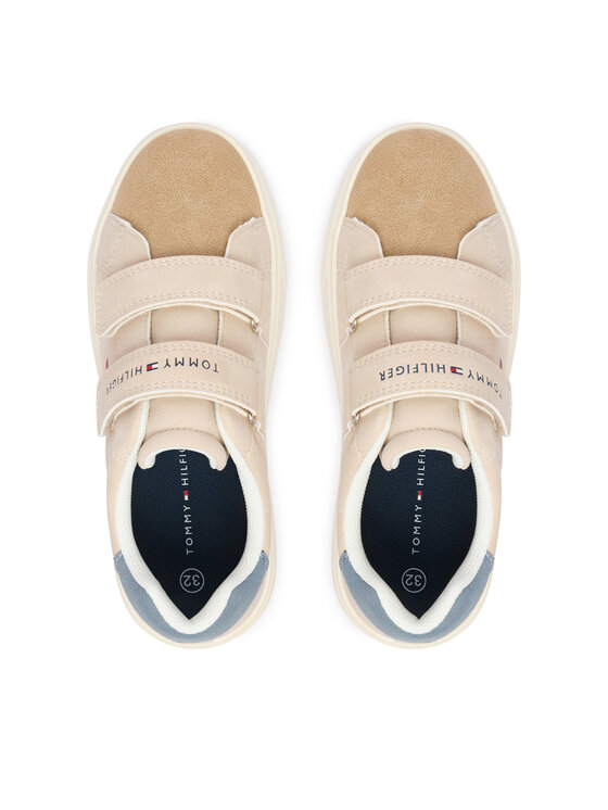 Tommy Hilfiger Snīkeri Tommy Hilfiger Low Cut Velcro Sneaker T1X9-35218-1959 S Bēšs