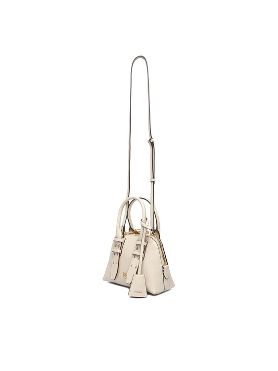 Geantă PINKO Bowling Bag Zip Mini AI 25-26 PLTT 105333 A0QO Écru