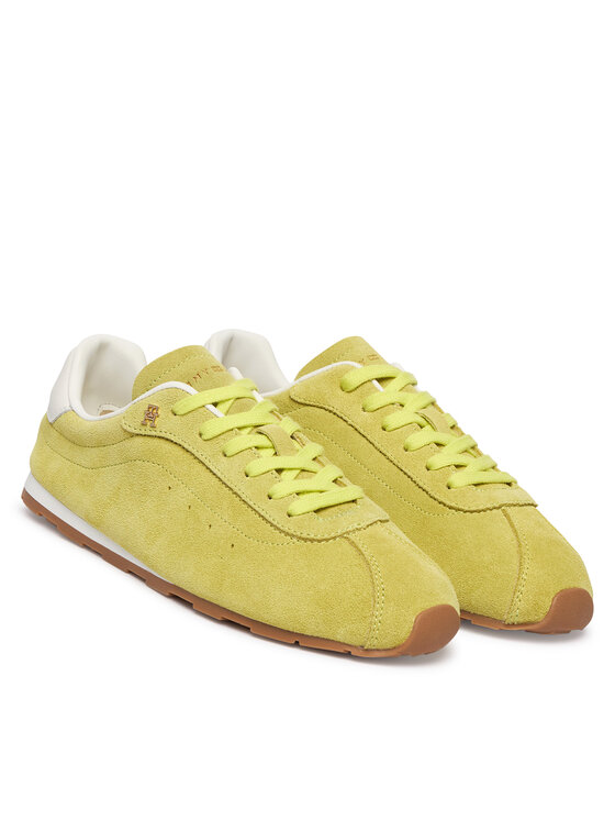 Tommy Hilfiger Tenisice Tommy Hilfiger Th Bella Low Runner Suede FW0FW09189 Zelena