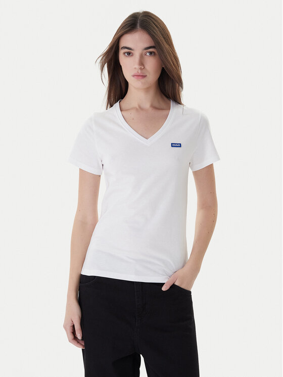 HUGO Hugo Majica Classic 50513667 Bela Regular Fit