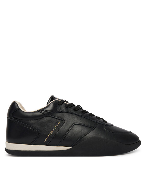 Tommy Hilfiger Сникърси Tommy Hilfiger Th Vintage Low Runner Leather FW0FW09485 Черен