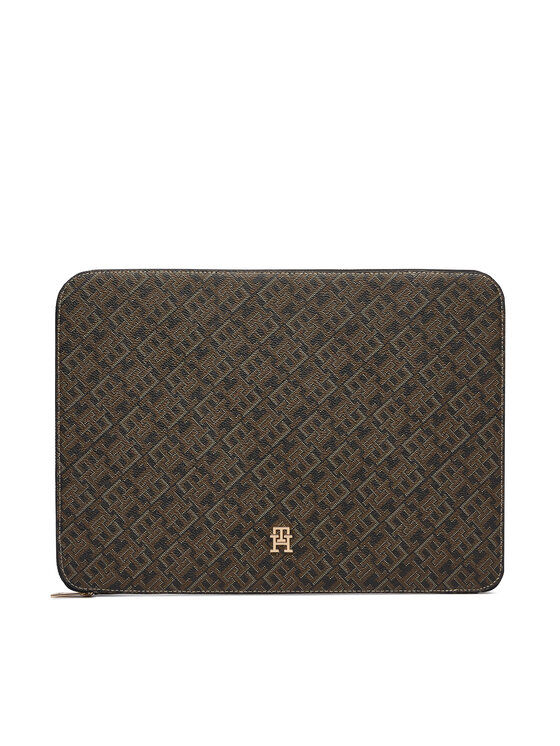 Tommy Hilfiger Θήκη για laptop Tommy Hilfiger Th Icon Laptop Case Mono Print AW0AW18929 Μαύρο