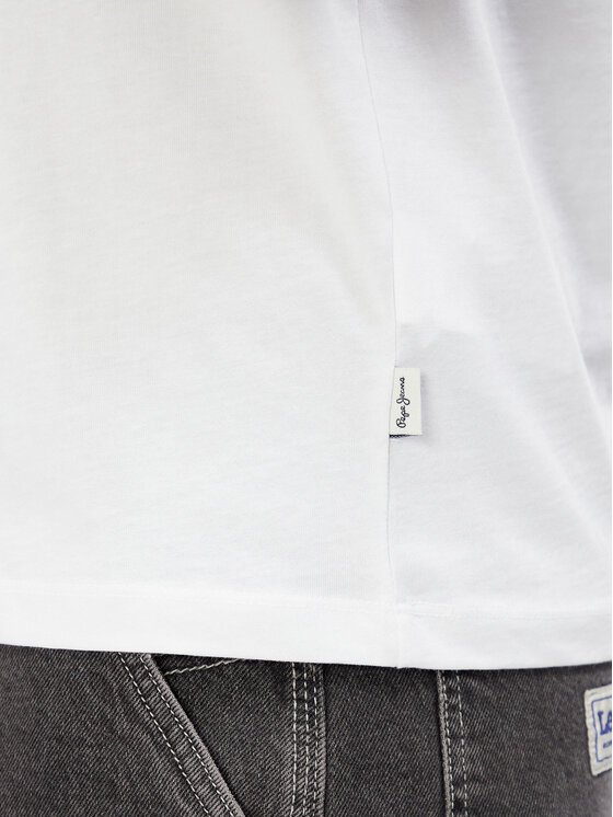 Pepe Jeans Pepe Jeans T-Shirt Flag PM509720 Λευκό Regular Fit