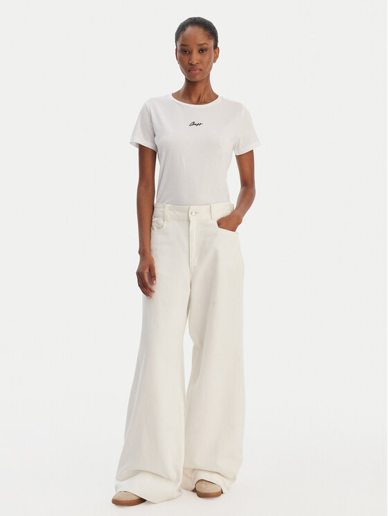BOSS BOSS Camiseta Elove 50554696 Blanco Slim Fit