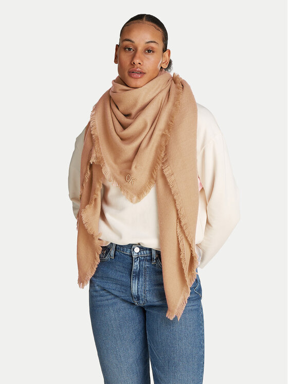 Calvin Klein Šátek Calvin Klein Embroidery K60K612896 Béžová