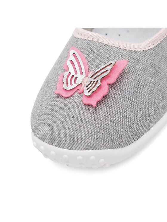 Nelli Blu Bačkory Nelli Blu BALERINKI MOTYL IV Šedá