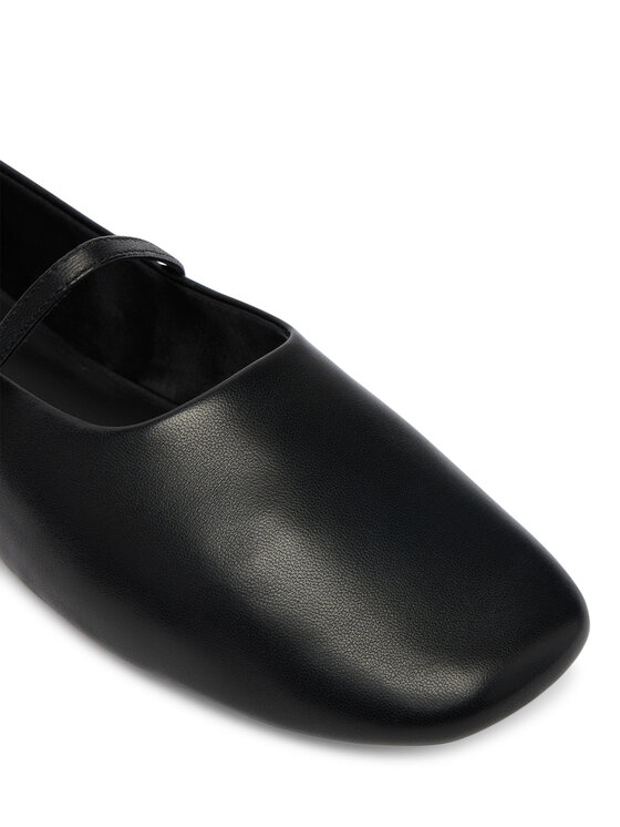 Calvin Klein Балеринки Calvin Klein Oblique Ballerina Mj Lth Hdw HW0HW02847 Черен