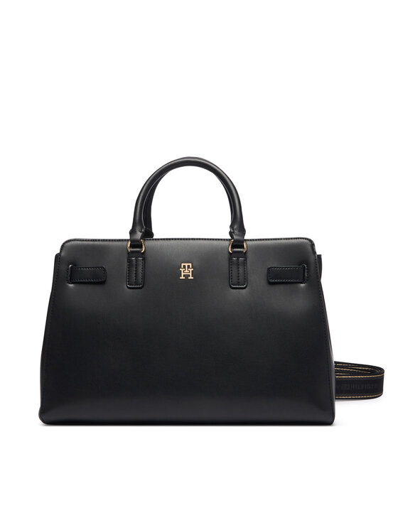 Tommy Hilfiger Rankinė Tommy Hilfiger Th Joy Satchel AW0AW19067 Juoda