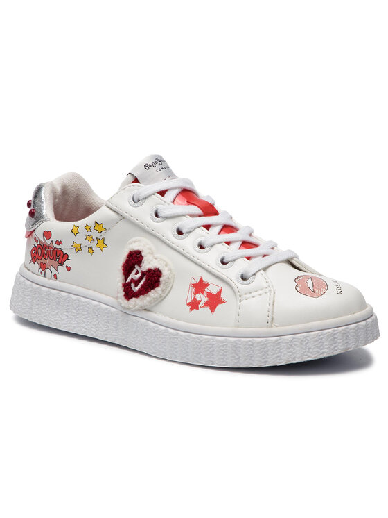 Pepe Jeans Laisvalaikio batai Pepe Jeans Taylor Prints PGS30386 Balta