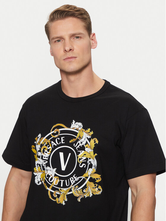 Versace Jeans Couture Versace Jeans Couture Футболка 78GAHC01 Чорний Regular Fit