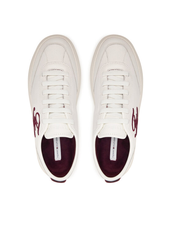 Tommy Hilfiger Tenisice Tommy Hilfiger Th Icon Court Script Premium FW0FW09604 Krem