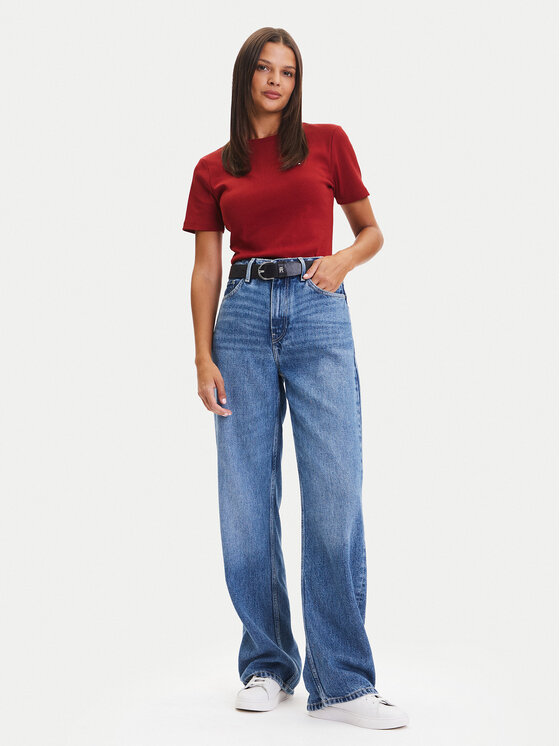 Tommy Hilfiger Tommy Hilfiger Camiseta New Cody WW0WW40587 Rojo Slim Fit