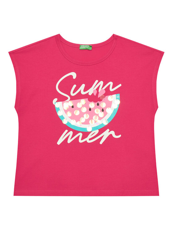United Colors Of Benetton United Colors Of Benetton Футболка 3I1XC10P0 Рожевий Regular Fit