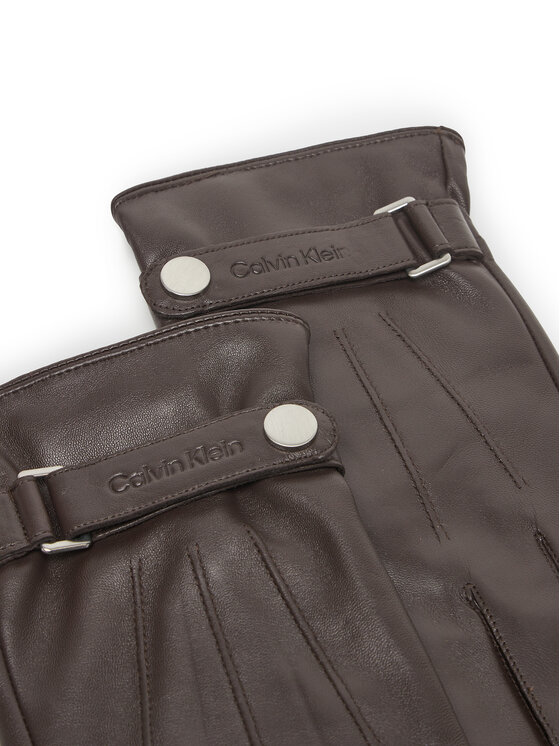 Calvin Klein Vīriešu cimdi Calvin Klein Logo Strap LV04D8035G Brūns