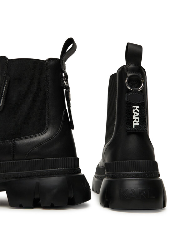 KARL LAGERFELD Jātnieku stila puszābaki KARL LAGERFELD KL43545 Melns