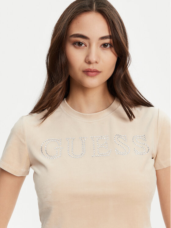 Guess Guess Футболка V3BI01 K0232 Бежевий Regular Fit