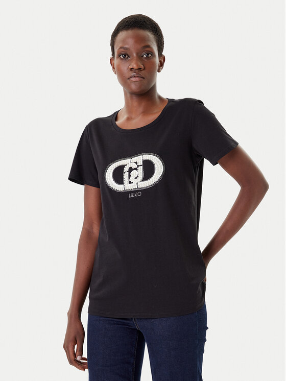 Liu Jo Sport Liu Jo Sport Camiseta TF5280 JS923 Negro Regular Fit